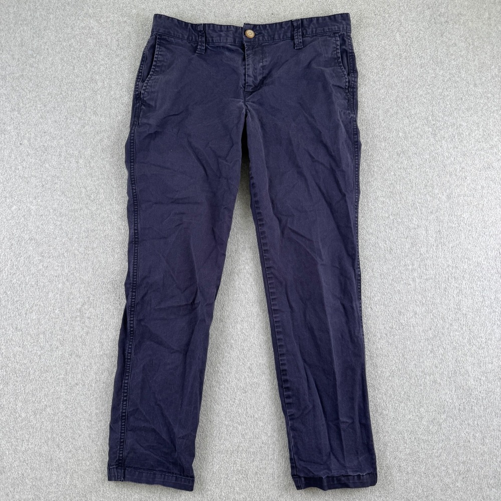 Gap Khakis Womens 2 Navy Blue Girlfriend Khaki Chino Pants Casual Stretch
